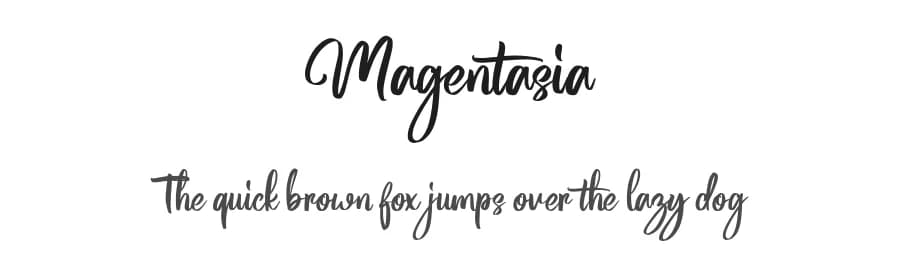 Magentasia by FHFont — Script Handwritten Font