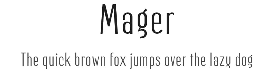 Mager by Silvan Kaeser — Sans Serif Font