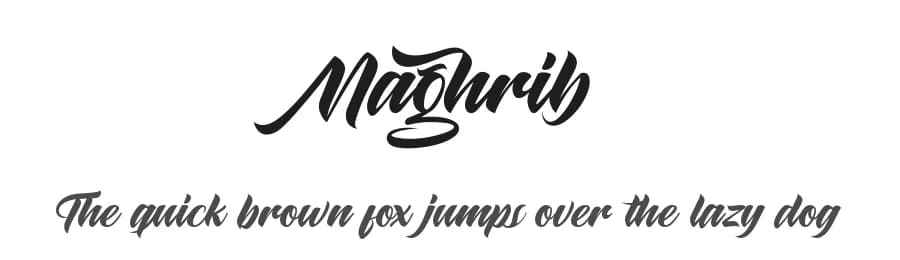 Maghrib by Riyadh Rahman — Script Handwritten Font