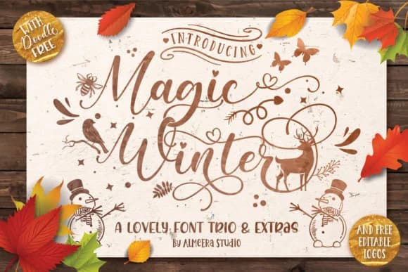 Magic Winter Trio Font by Almeera Studio — Script Handwritten Font