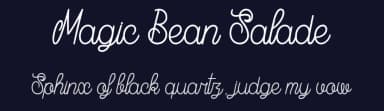 Magic Bean Salade by dcoxy - Greg Medina — Script Handwritten Font — thumbnail 2