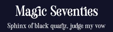 Magic Seventies by HansCo — Sans Serif Font — thumbnail 2