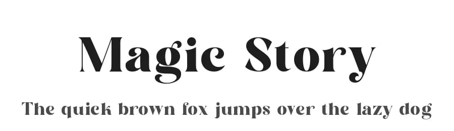 Magic Story by HansCo — Serif Font