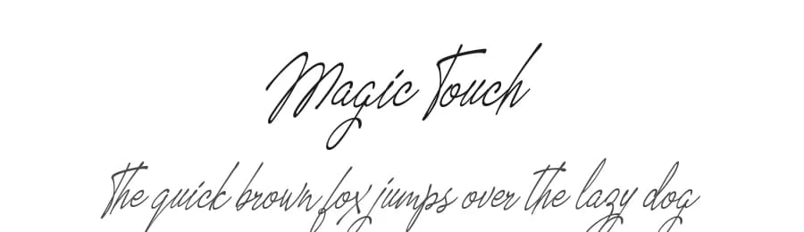Magic Touch by Billy Argel Fonts ® — Script Handwritten Font