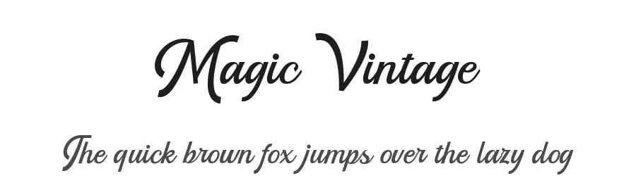 Magic Vintage by A Type Font — Script Handwritten Font