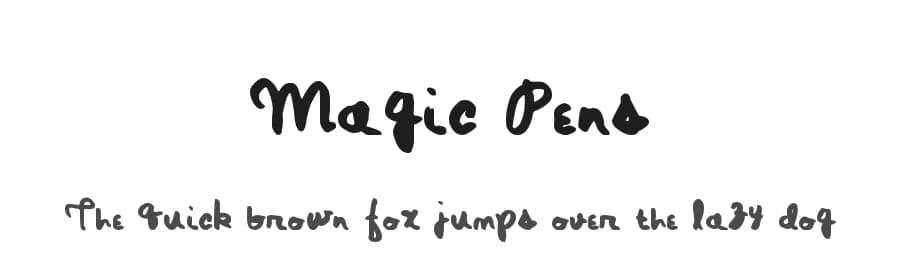 Magic Pens by Xerographer Fonts — Script Handwritten Font