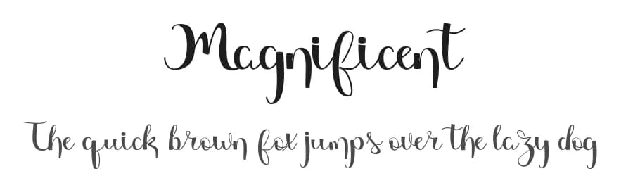 Magnificent by Deniz86 — Script Handwritten Font