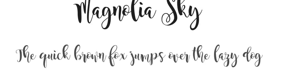 Magnolia Sky by StereoType — Script Handwritten Font