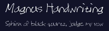Magnus Handwriting by Magnus Johansson — Script Handwritten Font — thumbnail 2
