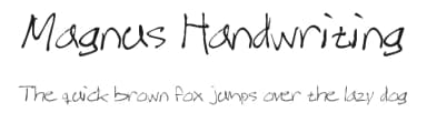 Magnus Handwriting by Magnus Johansson — Script Handwritten Font — thumbnail 1