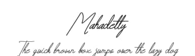 Mahadetty by Jadatype — Script Handwritten Font — thumbnail 1