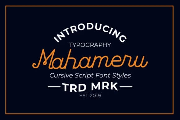 Mahameru Font by Minimal Movement — Script Handwritten Font