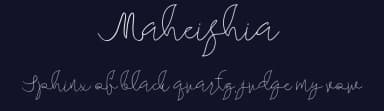 Maheishia by Muhammad Akbar — Script Handwritten Font — thumbnail 2