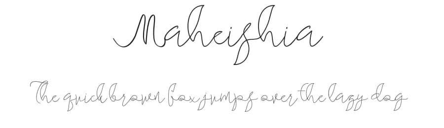 Maheishia by Muhammad Akbar — Script Handwritten Font