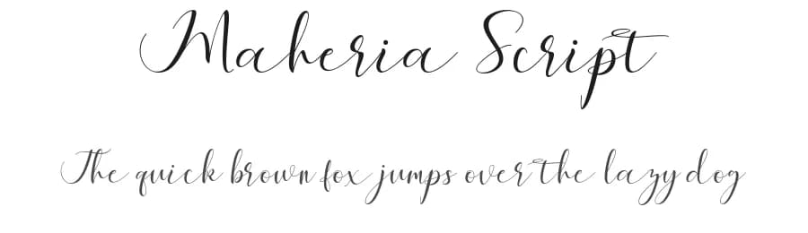 Maheria Script by mightype — Script Handwritten Font