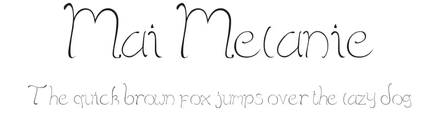 Mai Melanie by Dera Maulana — Script Handwritten Font