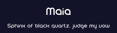 Maia by Julia Roberts — Sans Serif Font — thumbnail 2
