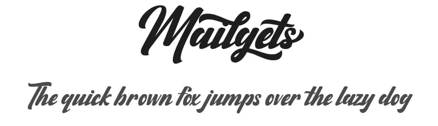 Mailgets by MJB Letters — Script Handwritten Font — preview 1