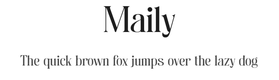 Maily by Nathatype — Serif Font