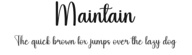 Maintain by Andi Moz — Script Handwritten Font — thumbnail 1