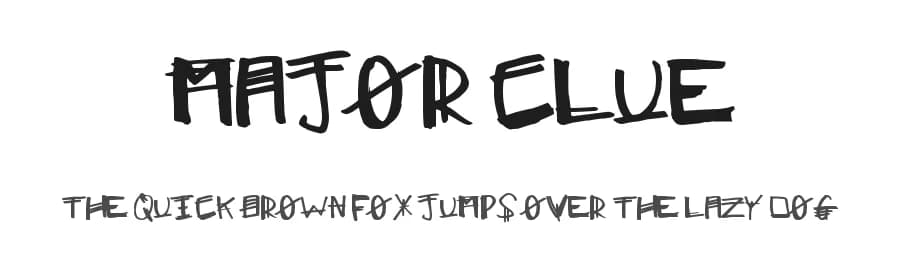 Major Clue by Xerographer Fonts — Script Handwritten Font