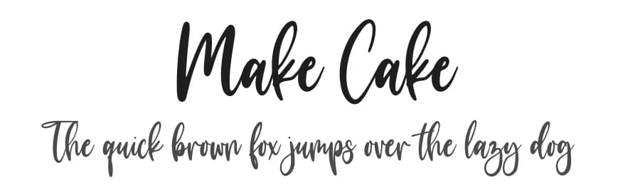 Make Cake by NJ Studio — Script Handwritten Font