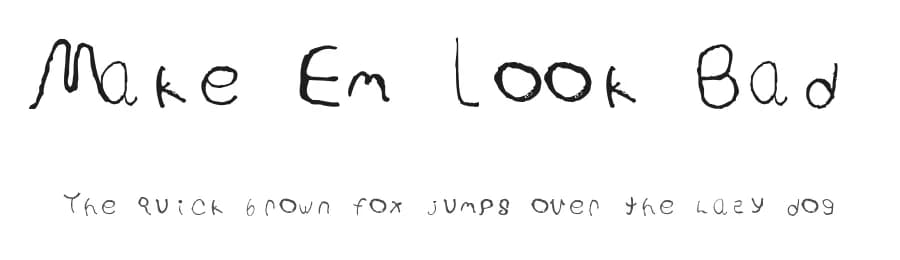 Make Em Look Bad by Jennings Humphries — Script Handwritten Font