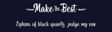 Make the Best by Typhoon Type - Suthi Srisopha — Script Handwritten Font — thumbnail 2