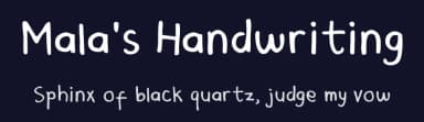Mala's Handwriting by Marsnev — Script Handwritten Font — thumbnail 2