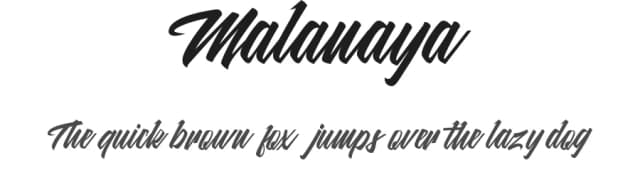Malanaya by Faras  Dina — Script Handwritten Font