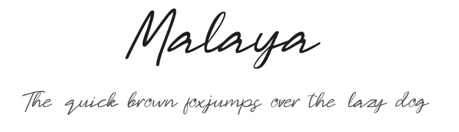 Malaya by Le Parte Studio — Script Handwritten Font