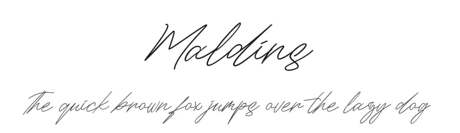 Maldins by InspiraType — Script Handwritten Font