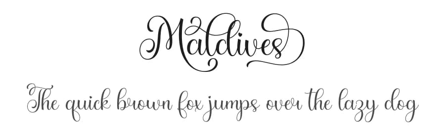 Maldives by Hamzah Muhamad Ihsan — Script Handwritten Font