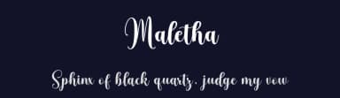 Maletha by Muhammad Nazar — Script Handwritten Font — thumbnail 2