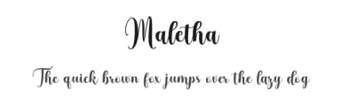Maletha by Muhammad Nazar — Script Handwritten Font — thumbnail 1