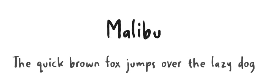 Malibu by Alexa — Script Handwritten Font