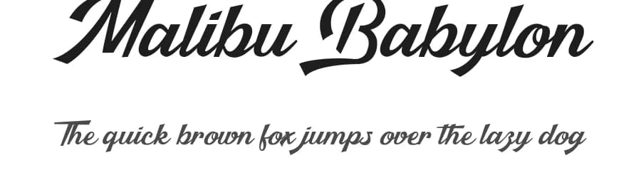 Malibu Babylon by Octotype  | Thomas Boucherie — Script Handwritten Font