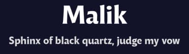 Malik by Zetafonts — Sans Serif Font — thumbnail 2