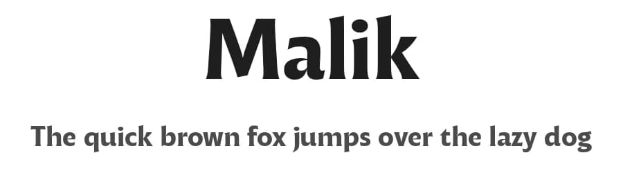 Malik by Zetafonts — Sans Serif Font
