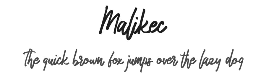 Malikec by Vunira Design — Script Handwritten Font