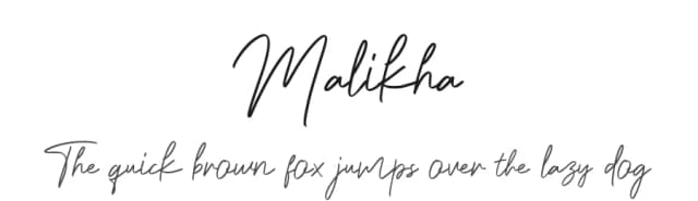 Malikha by Kong Font — Script Handwritten Font