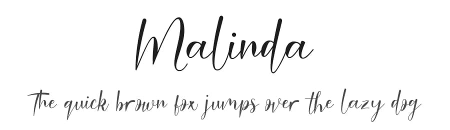 Malinda by FatmaStudio — Script Handwritten Font