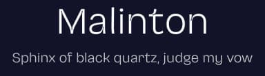 Malinton by Zarma Type Foundry — Sans Serif Font — thumbnail 2