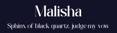 Malisha by Slide Shoot Type — Serif Font — thumbnail 2