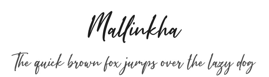 Mallinkha by FatmaStudio — Script Handwritten Font