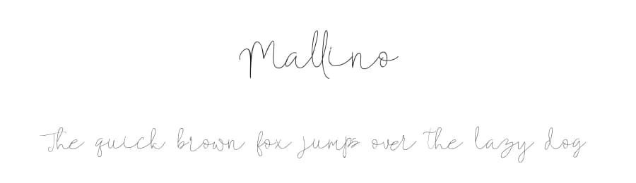 Mallino by Analogous Studio — Script Handwritten Font