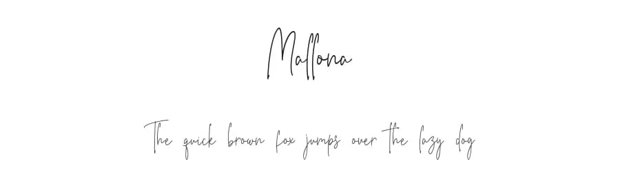 Mallona by Nabila — Script Handwritten Font
