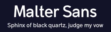 Malter Sans by Studio Typo — Sans Serif Font — thumbnail 2