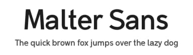 Malter Sans by Studio Typo — Sans Serif Font — thumbnail 1