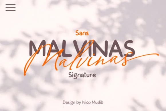 Malvinas Duo Font by Nico Muslib — Script Handwritten Font